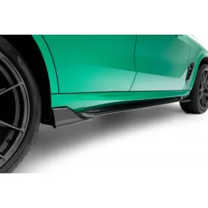 Set of Prepreg Carbon Fiber Splitters Maxton Design suitable for side skirts, front, rear bumper and trunk of BMW X5 M F95 after 2023, 100% Carbon-image-6349279