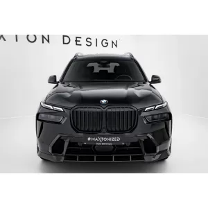 Set of Prepreg Carbon Fiber Splitters Maxton Design version 1 suitable for side skirts, front, rear bumper and trunk of BMW X7 M-Pack G07 after 2022, 100% Carbon-image-6349298