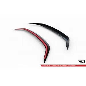 Maxton Design version 1 spoiler set suitable for side skirts, front, rear bumper and trunk of Chevrolet Camaro SS 2018-2023, Gloss Black-image-6349320