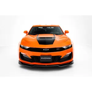 Maxton Design version 1 spoiler set suitable for side skirts, front, rear bumper and trunk of Chevrolet Camaro SS 2018-2023, Gloss Black-image-6349323