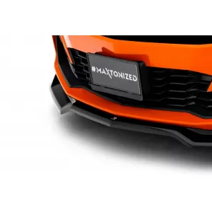 Maxton Design version 1 spoiler set suitable for side skirts, front, rear bumper and trunk of Chevrolet Camaro SS 2018-2023, Gloss Black-image-6349327