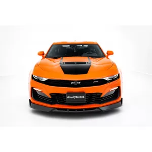 Maxton Design version 2 spoiler set suitable for side skirts, front, rear bumper and trunk of Chevrolet Camaro SS 2018-2023, Gloss Black-image-6349344