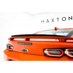 Maxton Design version 2 spoiler set suitable for side skirts, front, rear bumper and trunk of Chevrolet Camaro SS 2018-2023, Gloss Black-image-6349353