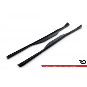 Maxton Design spoiler set suitable for side skirts, front and rear bumper of Chevrolet Corvette C6 2004-2013, Gloss Black-image-6349357