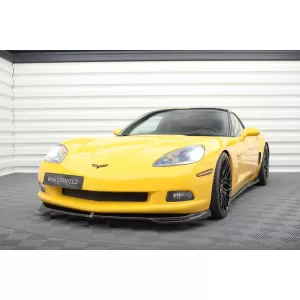 Maxton Design spoiler set suitable for side skirts, front and rear bumper of Chevrolet Corvette C6 2004-2013, Gloss Black-image-6349362