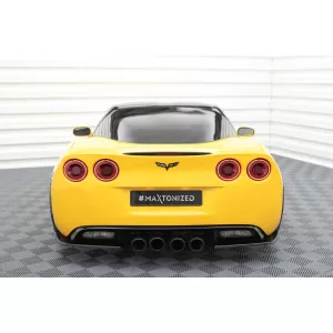 Maxton Design spoiler set suitable for side skirts, front and rear bumper of Chevrolet Corvette C6 2004-2013, Gloss Black-image-6349365