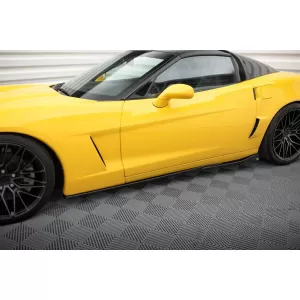 Maxton Design spoiler set suitable for side skirts, front and rear bumper of Chevrolet Corvette C6 2004-2013, Gloss Black-image-6349366