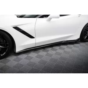 Maxton Design spoiler set suitable for side skirts, front, rear bumper and trunk of Chevrolet Corvette Stingray C7 2013-2019, Gloss Black-image-6349380