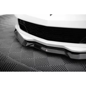 Maxton Design spoiler set suitable for side skirts, front, rear bumper and trunk of Chevrolet Corvette Stingray C7 2013-2019, Gloss Black-image-6349382