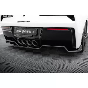Maxton Design spoiler set suitable for side skirts, front, rear bumper and trunk of Chevrolet Corvette Stingray C7 2013-2019, Gloss Black-image-6349383