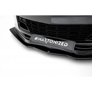 Maxton Design spoiler set suitable for side skirts, front and rear bumper of Chevrolet Corvette Z06 C7 2013-2019, Gloss Black-image-6349401