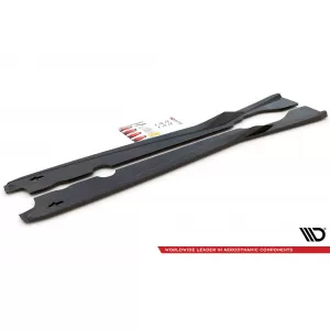 Maxton Design spoiler set suitable for side skirts, front and rear bumper of Chevrolet Corvette C8 after 2020, Gloss Black-image-6349408