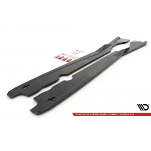 Maxton Design spoiler set suitable for side skirts, front and rear bumper of Chevrolet Corvette C8 after 2020, Gloss Black-image-6349409