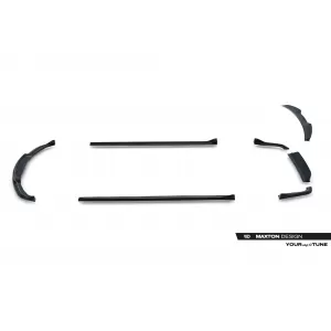 Maxton Design spoiler set suitable for side skirts, front, rear bumper and trunk of Chrysler 300 2011-2014, Gloss Black-image-6349422