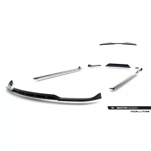 Maxton Design spoiler set suitable for side skirts, front, rear bumper and trunk of Chrysler 300 2011-2014, Gloss Black-image-6349423