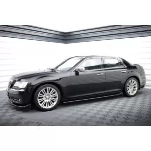Maxton Design spoiler set suitable for side skirts, front, rear bumper and trunk of Chrysler 300 2011-2014, Gloss Black-image-6349427
