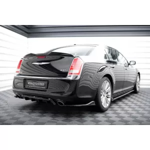 Maxton Design spoiler set suitable for side skirts, front, rear bumper and trunk of Chrysler 300 2011-2014, Gloss Black-image-6349428
