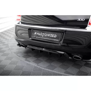Maxton Design spoiler set suitable for side skirts, front, rear bumper and trunk of Chrysler 300 2011-2014, Gloss Black-image-6349435