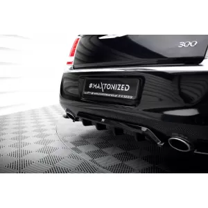 Maxton Design spoiler set suitable for side skirts, front, rear bumper and trunk of Chrysler 300 2011-2014, Gloss Black-image-6349436