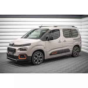 Maxton Design spoiler set suitable for side skirts, front, rear bumper and trunk of Citroen Berlingo 2018-2023, Gloss Black-image-6349469
