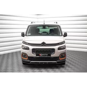 Maxton Design spoiler set suitable for side skirts, front, rear bumper and trunk of Citroen Berlingo 2018-2023, Gloss Black-image-6349471