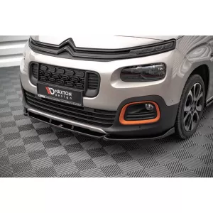 Maxton Design spoiler set suitable for side skirts, front, rear bumper and trunk of Citroen Berlingo 2018-2023, Gloss Black-image-6349475