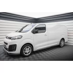 Maxton Design spoiler set suitable for side skirts, front, rear bumper and roof of Citroen Jumpy L3 after 2016, Gloss Black-image-6349489