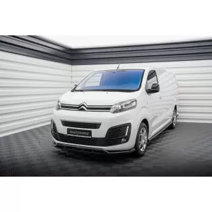 Maxton Design spoiler set suitable for side skirts, front, rear bumper and roof of Citroen Jumpy L3 after 2016, Gloss Black-image-6349490