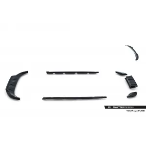 Maxton Design spoiler set suitable for side skirts, front, rear bumper and trunk of Cupra Ateca after 2021, Gloss Black-image-6349503
