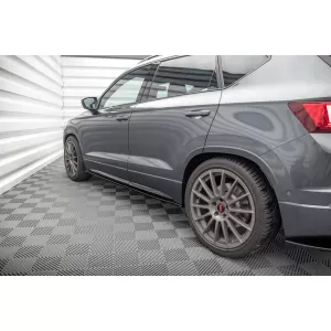 Maxton Design spoiler set suitable for side skirts, front, rear bumper and trunk of Cupra Ateca 2018-2021, Gloss Black-image-6349551