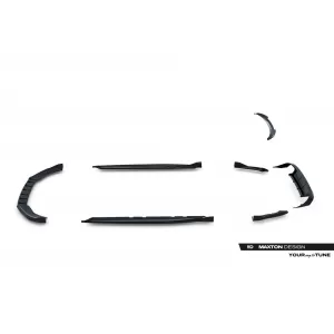 Maxton Design version 1 spoiler set suitable for side skirts, front, rear bumper and trunk of Cupra Leon ST after 2024, Gloss Black-image-6349652