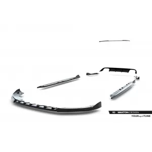 Maxton Design version 1 spoiler set suitable for side skirts, front, rear bumper and trunk of Cupra Leon ST after 2024, Gloss Black-image-6349653