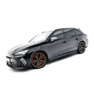 Maxton Design version 1 spoiler set suitable for side skirts, front, rear bumper and trunk of Cupra Leon ST after 2024, Gloss Black-image-6349656