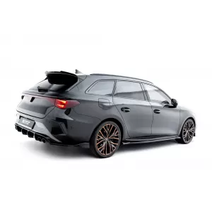 Maxton Design version 1 spoiler set suitable for side skirts, front, rear bumper and trunk of Cupra Leon ST after 2024, Gloss Black-image-6349662