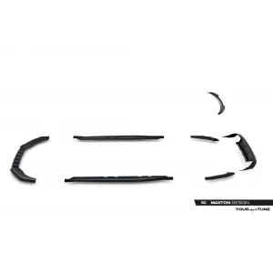 Maxton Design version 2 spoiler set suitable for side skirts, front, rear bumper and trunk of Cupra Leon ST after 2024, Gloss Black-image-6349679