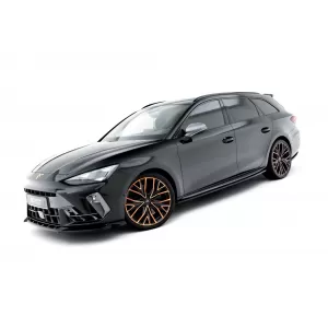 Maxton Design version 2 spoiler set suitable for side skirts, front, rear bumper and trunk of Cupra Leon ST after 2024, Gloss Black-image-6349682