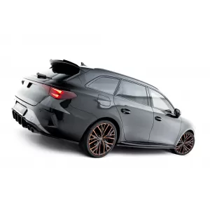 Maxton Design version 2 spoiler set suitable for side skirts, front, rear bumper and trunk of Cupra Leon ST after 2024, Gloss Black-image-6349689
