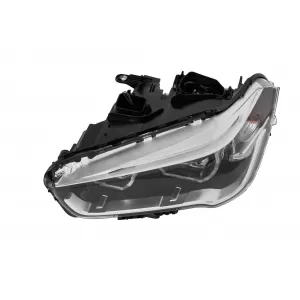 Linker LED-Scheinwerfer geeignet für BMW X1 F48 2016-2019 mit Chromverkleidung und schwarzem Sockel-image-6349799