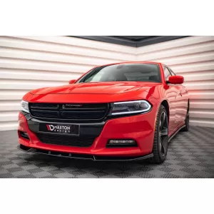 Maxton Design Spoiler-Set geeignet für Seitenschweller, Frontstoßstange, Heckstoßstange und Kofferraum des Dodge Charger RT 2014-2023, Gloss Black-image-6349828