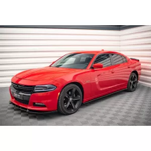 Maxton Design Spoiler-Set geeignet für Seitenschweller, Frontstoßstange, Heckstoßstange und Kofferraum des Dodge Charger RT 2014-2023, Gloss Black-image-6349829