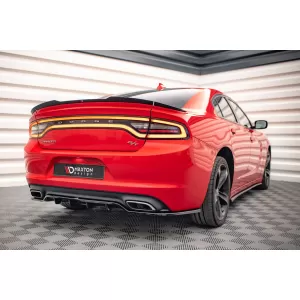 Maxton Design Spoiler-Set geeignet für Seitenschweller, Frontstoßstange, Heckstoßstange und Kofferraum des Dodge Charger RT 2014-2023, Gloss Black-image-6349830