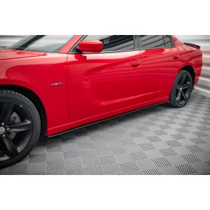 Maxton Design Spoiler-Set geeignet für Seitenschweller, Frontstoßstange, Heckstoßstange und Kofferraum des Dodge Charger RT 2014-2023, Gloss Black-image-6349834