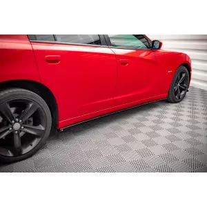 Maxton Design Spoiler-Set geeignet für Seitenschweller, Frontstoßstange, Heckstoßstange und Kofferraum des Dodge Charger RT 2014-2023, Gloss Black-image-6349835