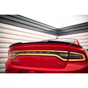 Maxton Design Spoiler-Set geeignet für Seitenschweller, Frontstoßstange, Heckstoßstange und Kofferraum des Dodge Charger RT 2014-2023, Gloss Black-image-6349836
