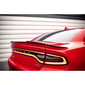 Maxton Design Spoiler-Set geeignet für Seitenschweller, Frontstoßstange, Heckstoßstange und Kofferraum des Dodge Charger RT 2014-2023, Gloss Black-image-6349841