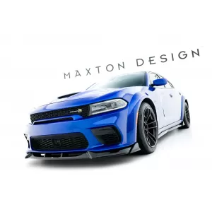 Maxton Design Spoilerset geeignet für Seitenschweller, Front- und Heckstoßstange des Dodge Charger RT Scat Pack Widebody 2019-2023, Hochglanzschwarz-image-6349852