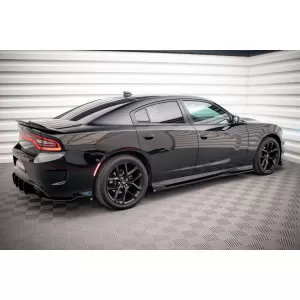Maxton Design Spoilerset geeignet für Seitenschweller, Front-, Heckstoßstange und Kofferraum des Dodge Charger SRT 2014-2023, Glänzend Schwarz-image-6349871