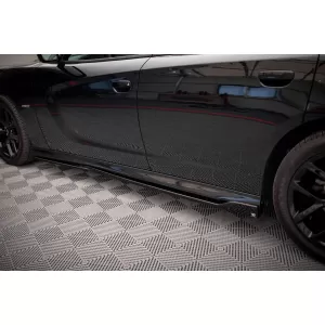 Maxton Design Spoilerset geeignet für Seitenschweller, Front-, Heckstoßstange und Kofferraum des Dodge Charger SRT 2014-2023, Glänzend Schwarz-image-6349874