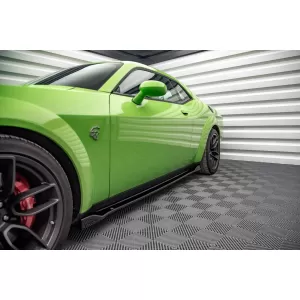 Maxton Design Spoilerset geeignet für Seitenschweller, Front- und Heckstoßstange des Dodge Challenger SRT Hellcat Widebody 2015-2023, Glänzend Schwarz-image-6349897