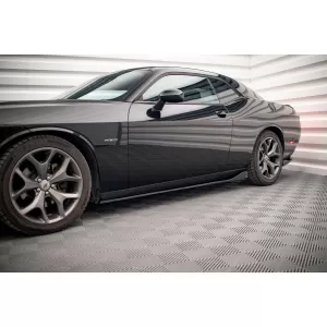 Maxton Design Spoilerset geeignet für Seitenschweller, Front-, Heckstoßstange und Kofferraum des Dodge Challenger RT 2014-2023, Glänzend Schwarz-image-6349930